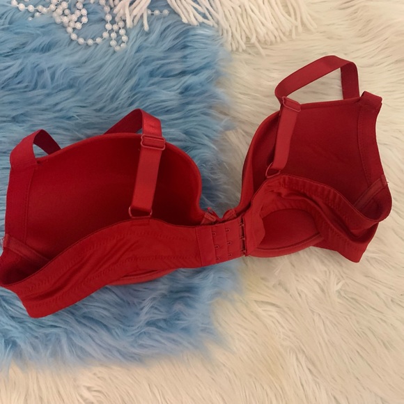 New Cherry Red Underwire Support Bra Lightly Lined 40C - Picture 3 of 6